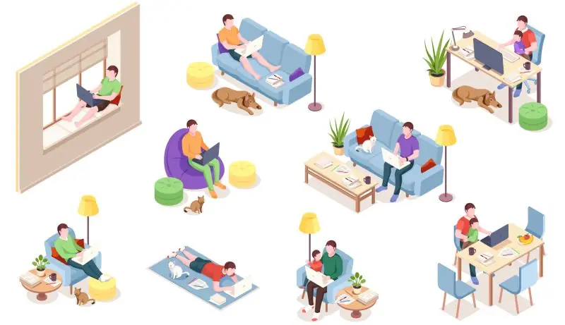 Home offices with imaged laptop rentals