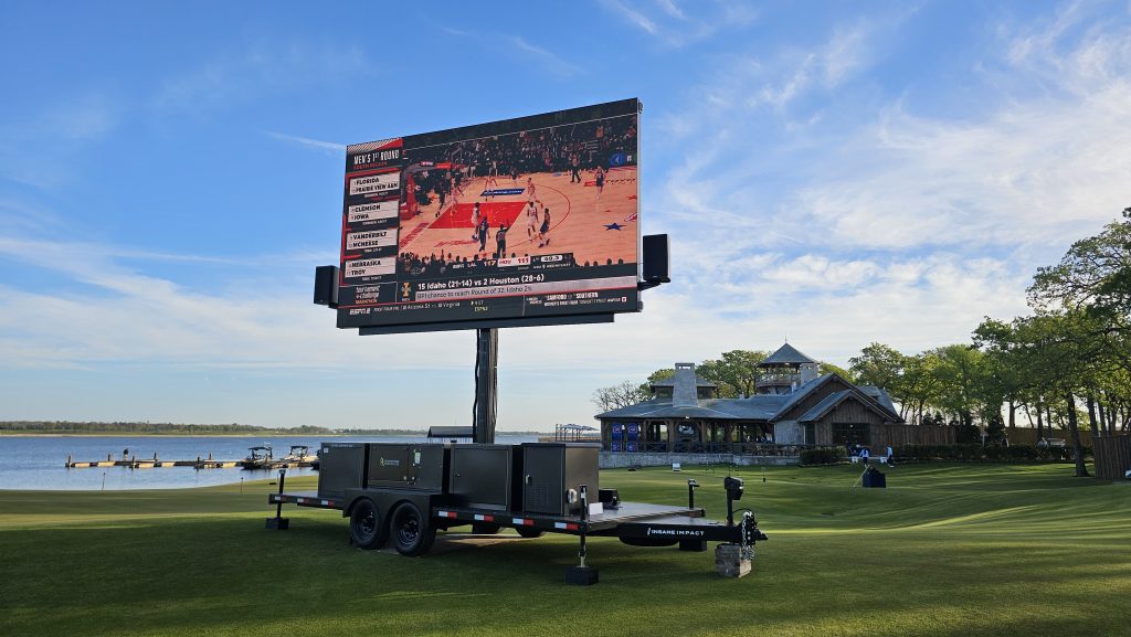 Mobile LED screen trailer rental - outdoor events